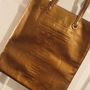 Authentic Bulgari tote gold tone